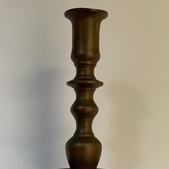 VTG 17" Tall Brass Candle Holder Bohemian Decor Boho - Picture 7 of 10